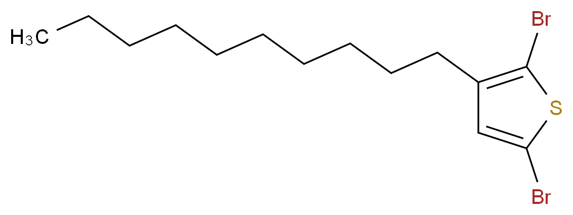 2,5-dibromo-3-decylthiophene_分子结构_CAS_158956-23-1