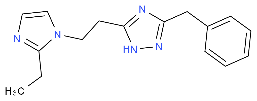 3-benzyl-5-[2-(2-ethyl-1H-imidazol-1-yl)ethyl]-1H-1,2,4-triazole_分子结构_CAS_)
