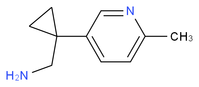 [1-(6-methylpyridin-3-yl)cyclopropyl]methanamine_分子结构_CAS_1060806-22-5