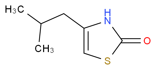 4-(2-methylpropyl)-2,3-dihydro-1,3-thiazol-2-one_分子结构_CAS_75820-45-0