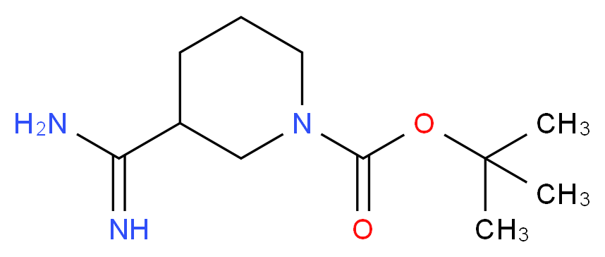 tert-butyl 3-carbamimidoylpiperidine-1-carboxylate_分子结构_CAS_1220039-60-0