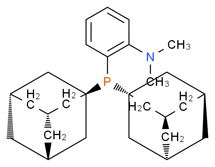 Di(1-adamantyl)-2-dimethylaminophenylphosphine_分子结构_CAS_1219080-77-9)