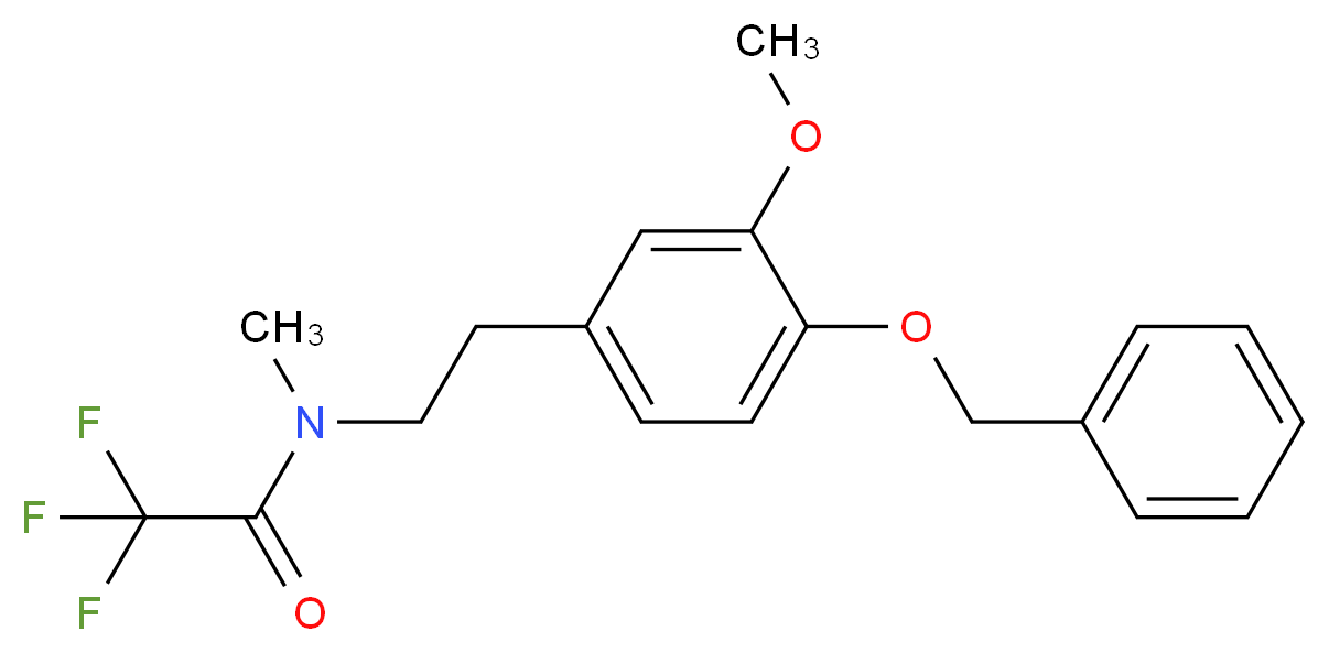 N-Methyl-N-trifluoroacetyl-4-benzyloxy-3-methoxyphenethylamine_分子结构_CAS_1076198-60-1)