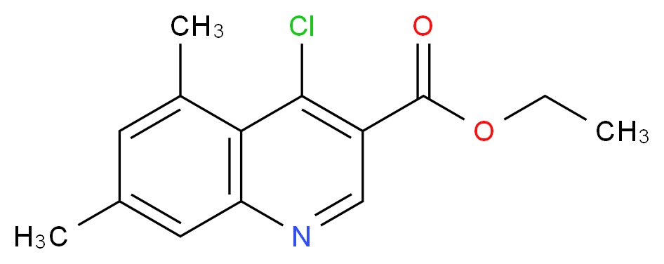 4-氯-5,7-二甲基喹啉-3-甲酸乙酯_分子结构_CAS_338954-49-7)