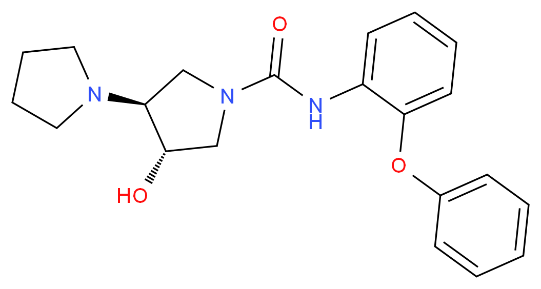 (3'S*,4'S*)-4'-hydroxy-N-(2-phenoxyphenyl)-1,3'-bipyrrolidine-1'-carboxamide_分子结构_CAS_)