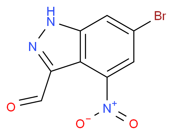 6-Bromo-4-nitro-1H-indazole-3-carbaldehyde_分子结构_CAS_885518-61-6)