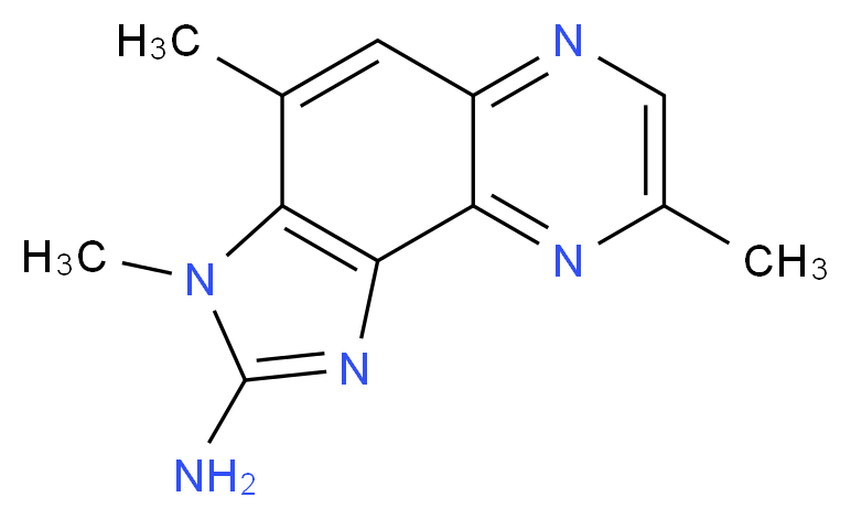 2-Amino-3,4,8-trimethyl-3H-imidazo[4,5-f]quinoxaline_分子结构_CAS_95896-78-9)