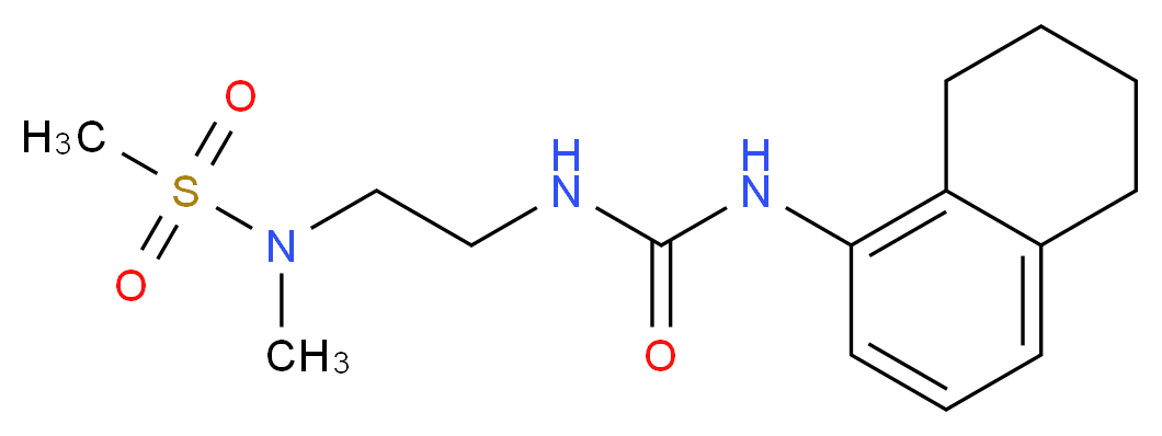 N-methyl-N-(2-{[(5,6,7,8-tetrahydronaphthalen-1-ylamino)carbonyl]amino}ethyl)methanesulfonamide_分子结构_CAS_)