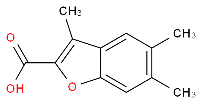 3,5,6-trimethyl-1-benzofuran-2-carboxylic acid_分子结构_CAS_40763-04-0