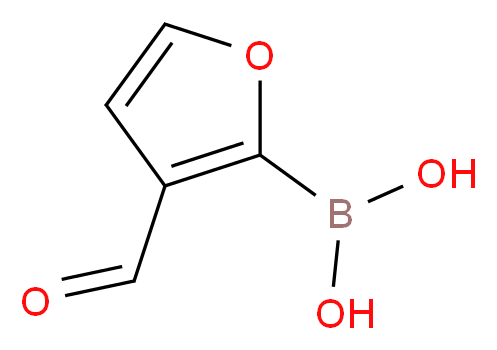 3-甲酰基呋喃-2-硼酸_分子结构_CAS_27339-38-4)