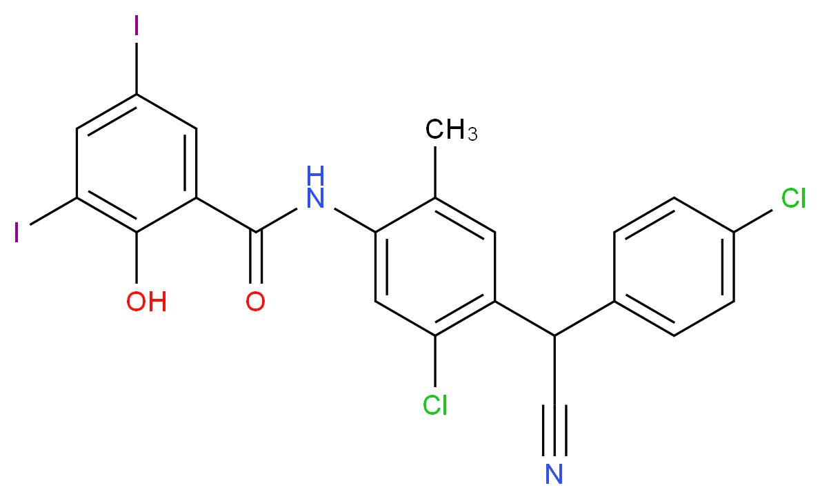 Closantel_分子结构_CAS_57808-65-8)