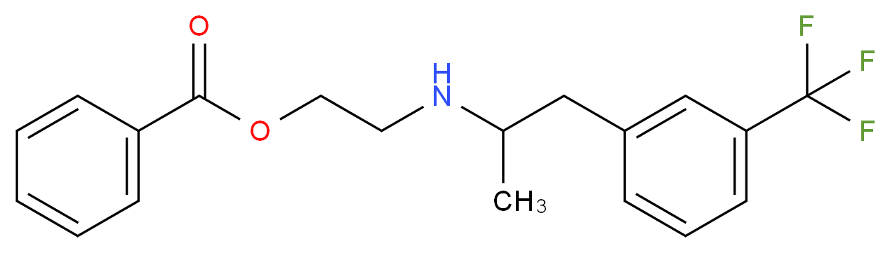 2-({1-[3-(trifluoromethyl)phenyl]propan-2-yl}amino)ethyl benzoate_分子结构_CAS_23602-78-0