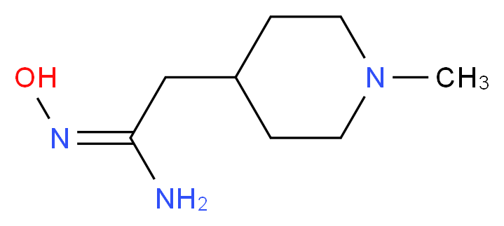 (E)-N'-hydroxy-2-(1-methylpiperidin-4-yl)ethenimidamide_分子结构_CAS_1217885-76-1