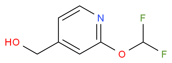 [2-(difluoromethoxy)pyridin-4-yl]methanol_分子结构_CAS_1268516-11-5