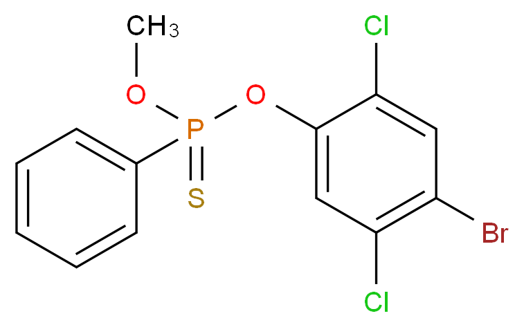 4-bromo-2,5-dichlorophenyl methyl phenyl(sulfanylidene)phosphonite_分子结构_CAS_21609-90-5