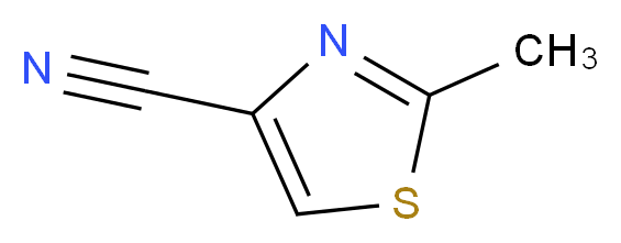 2-methyl-1,3-thiazole-4-carbonitrile_分子结构_CAS_21917-76-0