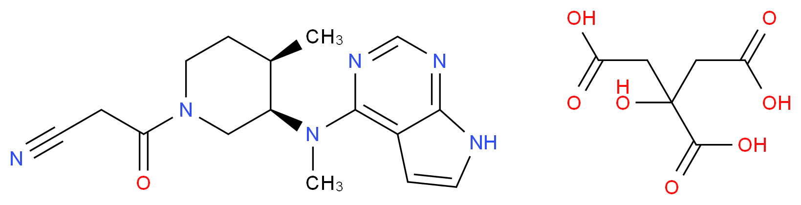 Tofacitinib citrate_分子结构_CAS_540737-29-9)