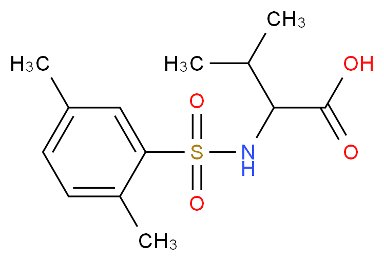 N-(2,5-Dimethylphenylsulfonyl)-DL-valine_分子结构_CAS_1009346-46-6)