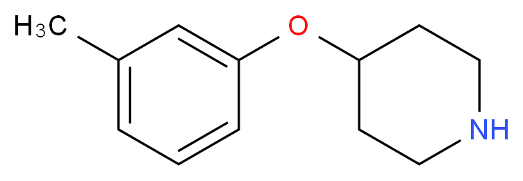 4-(3-methylphenoxy)piperidine_分子结构_CAS_63843-46-9