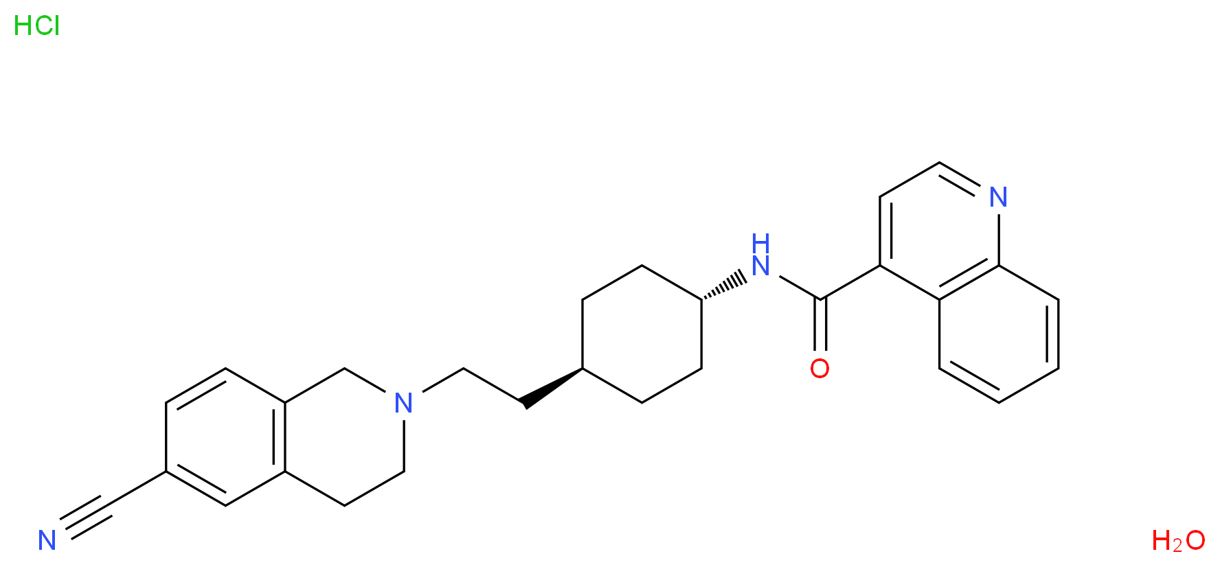 SB-277011-A hydrochloride hydrate_分子结构_CAS_215804-67-4(anhydrous))