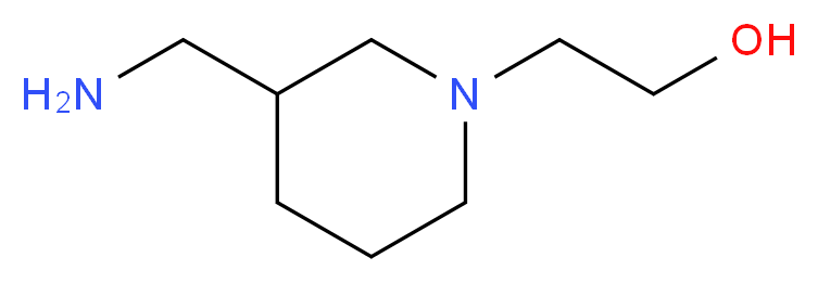 2-[3-(aminomethyl)piperidin-1-yl]ethan-1-ol_分子结构_CAS_915921-37-8