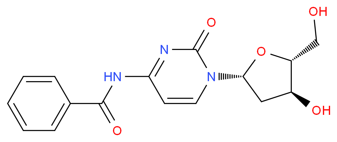 N4-苯甲酰基-2′-脱氧胞苷_分子结构_CAS_4836-13-9)