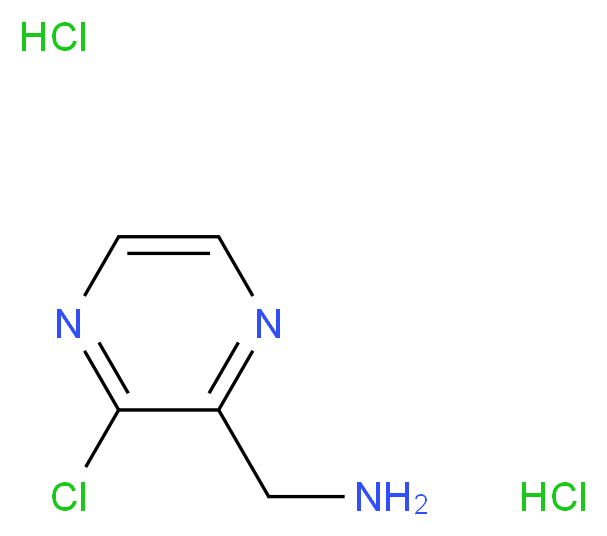2-(Aminomethyl)-3-chloropyrazine dihydrochloride_分子结构_CAS_867165-53-5)
