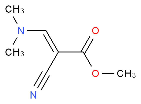 Methyl 2-cyano-3-(dimethylamino)acrylate_分子结构_CAS_1187-27-5)