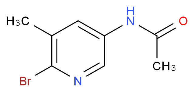 N-(6-bromo-5-methylpyridin-3-yl)acetamide_分子结构_CAS_96206-67-6