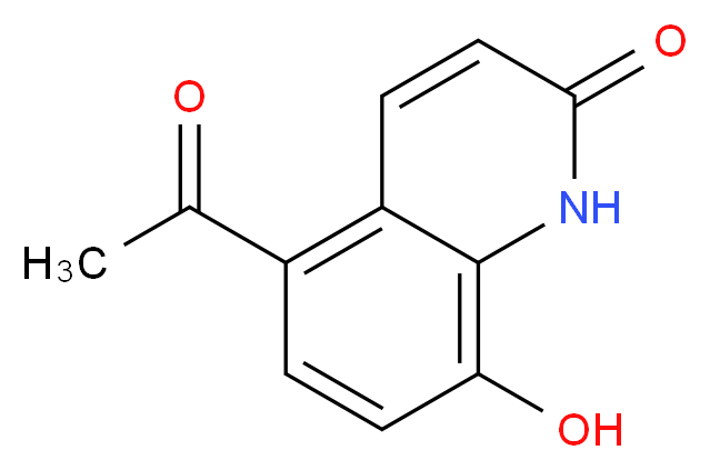 5-acetyl-8-hydroxy-1,2-dihydroquinolin-2-one_分子结构_CAS_62978-73-8