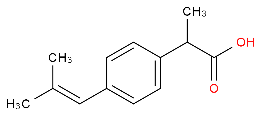 2-[4-(2-Methylpropenyl)phenyl]propionic Acid_分子结构_CAS_75625-99-9)