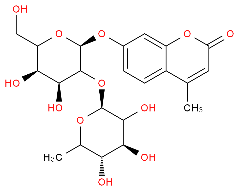 4-Methylumbelliferyl 2-O-(α-L-Fucopyranosyl)-β-D-galactopyranoside_分子结构_CAS_225217-42-5)