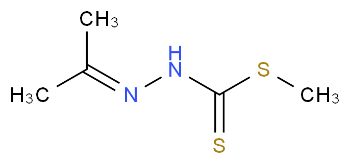 2-(1-甲基亚乙基)肼基二硫代甲酸甲酯_分子结构_CAS_27268-57-1)