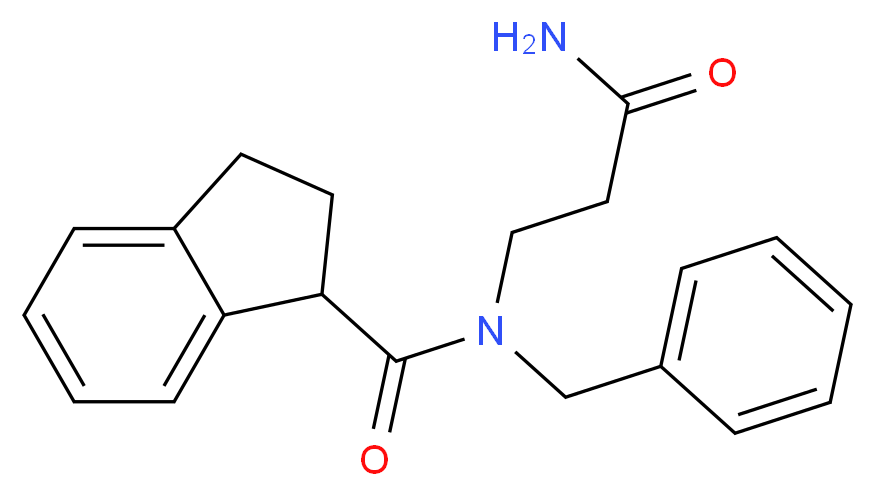 N-(3-amino-3-oxopropyl)-N-benzylindane-1-carboxamide (non-preferred name)_分子结构_CAS_)