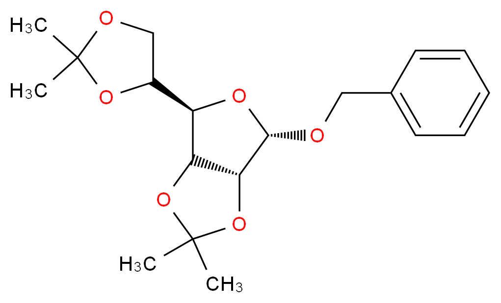 4-[(4R,6S,6aR)-6-(benzyloxy)-2,2-dimethyl-tetrahydro-2H-furo[3,4-d][1,3]dioxol-4-yl]-2,2-dimethyl-1,3-dioxolane_分子结构_CAS_20689-02-5