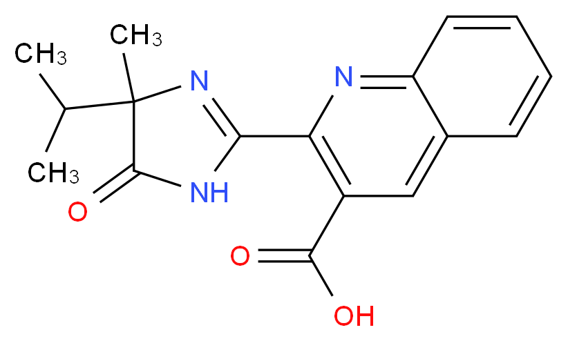 2-(4-isopropyl-4-methyl-5-oxo-4,5-dihydro-1H-imidazol-2-yl)quinoline-3-carboxylic acid_分子结构_CAS_)