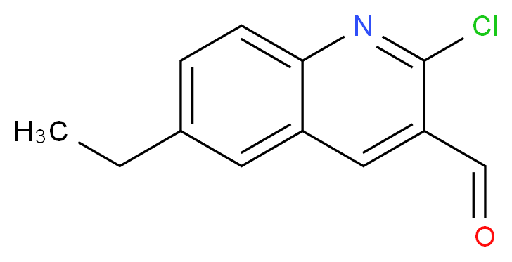 2-chloro-6-ethylquinoline-3-carbaldehyde_分子结构_CAS_436088-07-2
