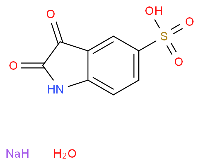 Isatin-5-sulfonic Acid Monosodium Salt Monohydrate_分子结构_CAS_303137-11-3)