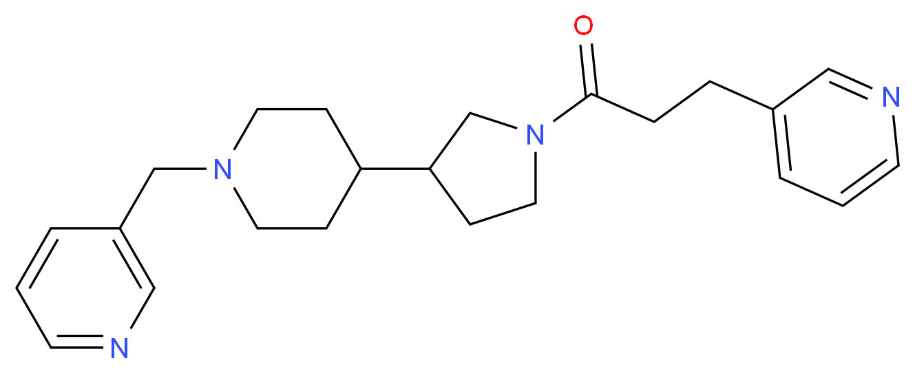 3-(3-oxo-3-{3-[1-(3-pyridinylmethyl)-4-piperidinyl]-1-pyrrolidinyl}propyl)pyridine_分子结构_CAS_)