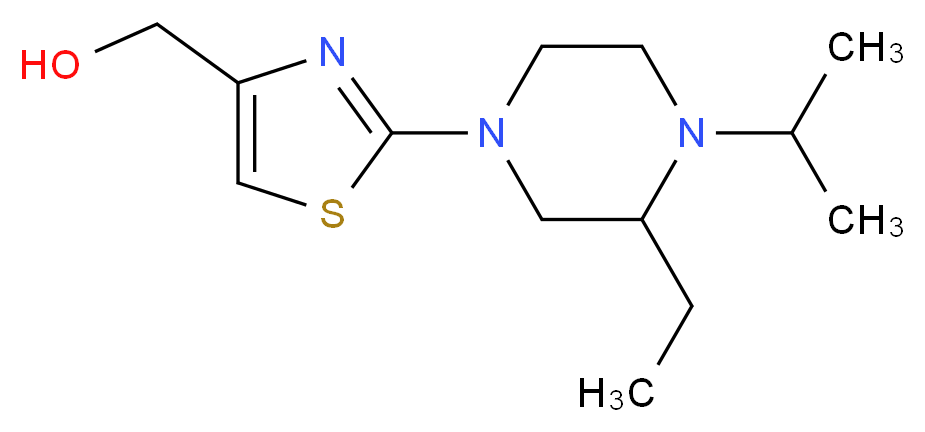 [2-(3-ethyl-4-isopropyl-1-piperazinyl)-1,3-thiazol-4-yl]methanol_分子结构_CAS_)