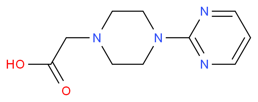 2-[4-(pyrimidin-2-yl)piperazin-1-yl]acetic acid_分子结构_CAS_244255-92-3