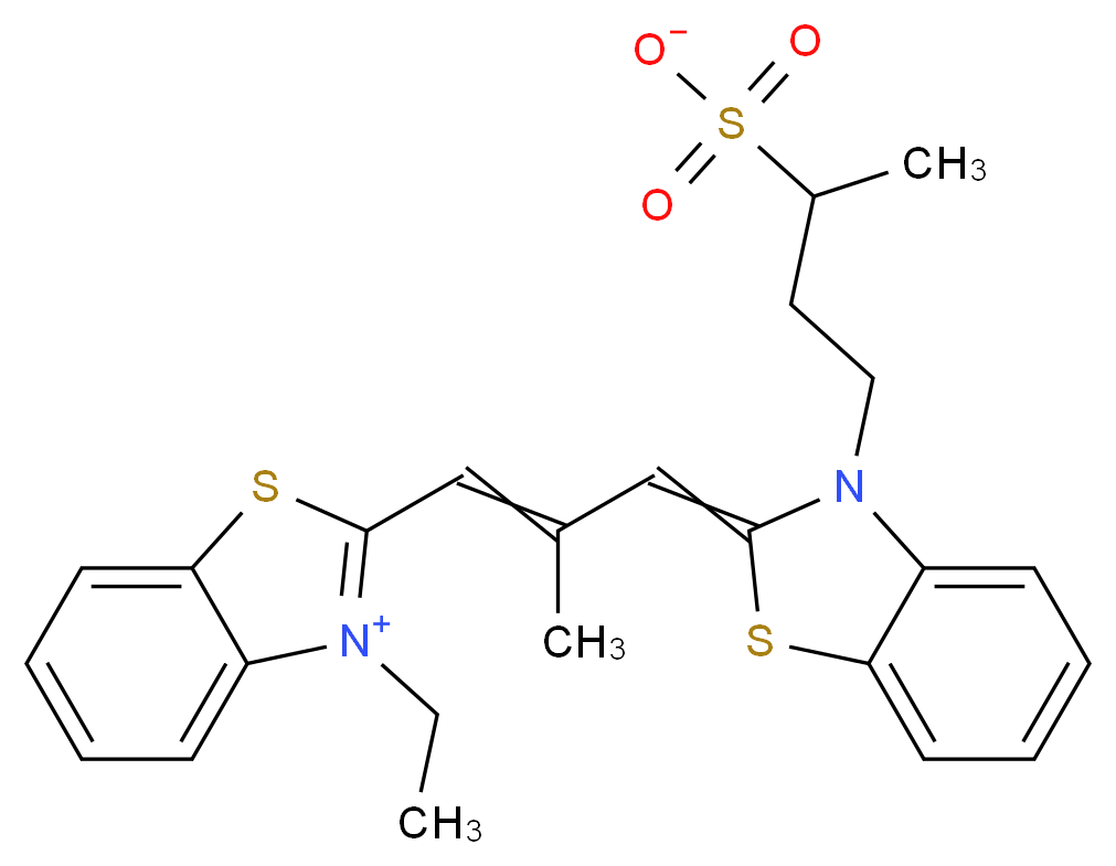 2-[3-(3-Ethyl-2(3H)-benzothiazolylidene)-2-methyl-1-propenyl]-3-[3-(sulfooxy)butyl]benzothiazolium hydroxide inner salt_分子结构_CAS_52525-55-0)