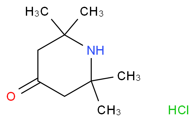 2,2,6,6-四甲基-4-哌啶酮 盐酸盐_分子结构_CAS_33973-59-0)