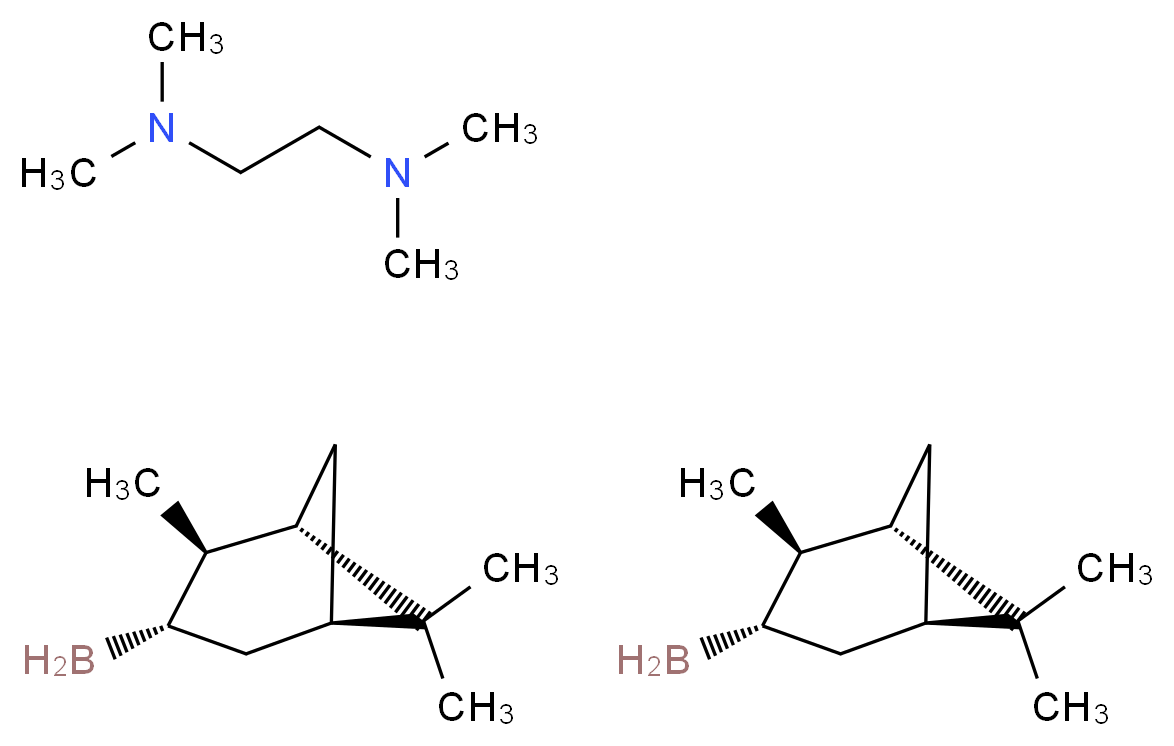 (-)-异松蒎基硼烷-四甲基乙二胺络合物_分子结构_CAS_67826-92-0)