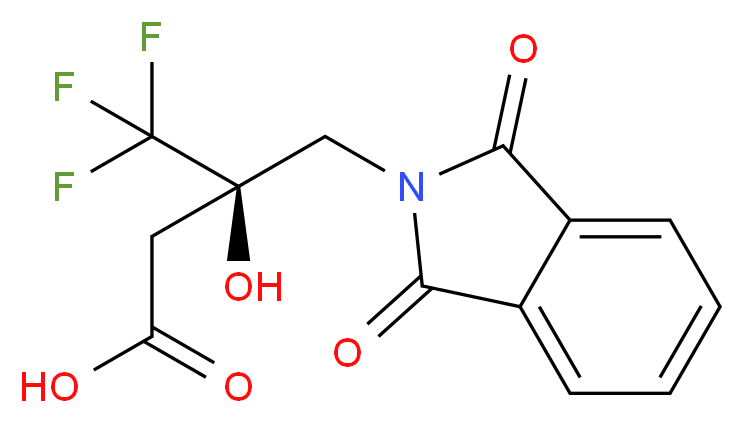 (3R)-3-[(1,3-dioxo-1,3-dihydro-2H-isoindol-2-yl)methyl]-4,4,4-trifluoro-3-hydroxybutanoic acid_分子结构_CAS_)