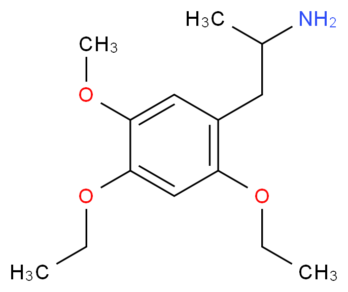 1-(2,4-diethoxy-5-methoxyphenyl)propan-2-amine_分子结构_CAS_23693-33-6