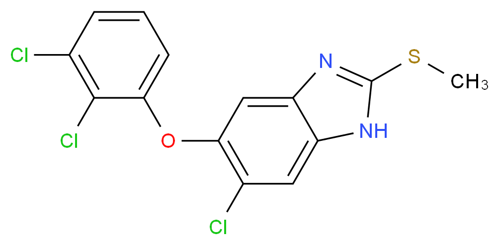 6-Chloro-5-(2,3-dichlorophenoxy)-2-(methylthio)-1H-benzo[d]imidazole_分子结构_CAS_68786-66-3)