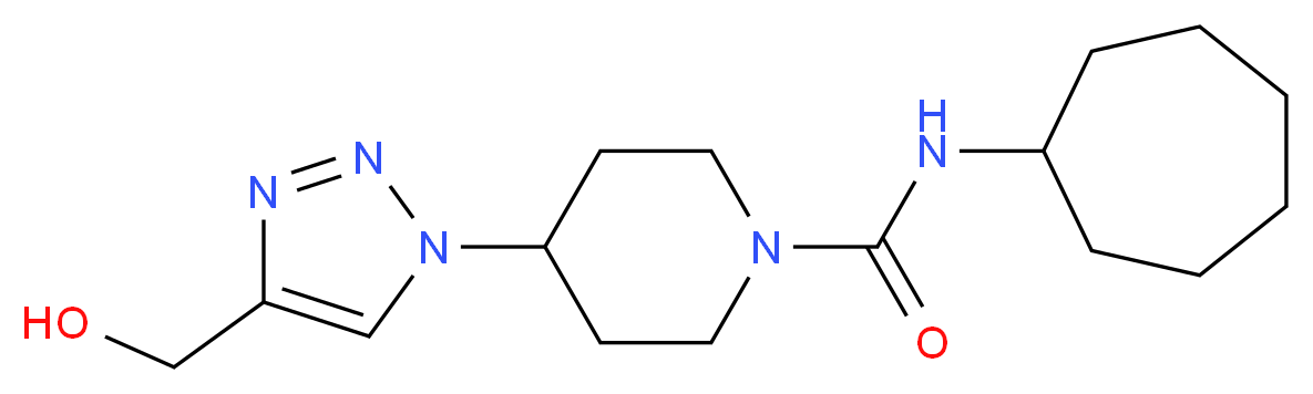 N-cycloheptyl-4-[4-(hydroxymethyl)-1H-1,2,3-triazol-1-yl]-1-piperidinecarboxamide_分子结构_CAS_)