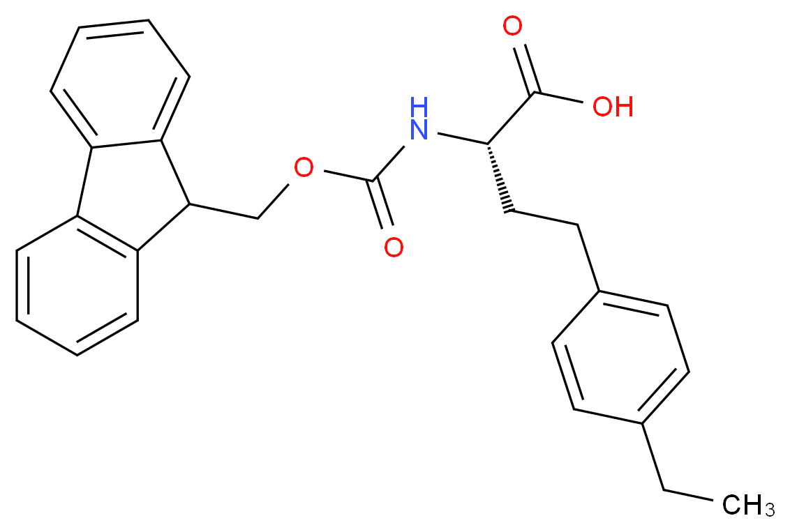 (S)-4-(4-ETHYL-PHENYL)-2-(9H-FLUOREN-9-YLMETHOXYCARBONYLAMINO)-BUTYRIC ACID_分子结构_CAS_)
