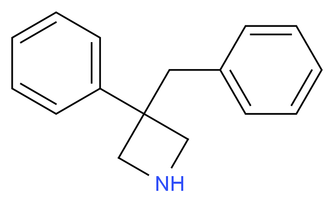 3-Phenyl-3-(phenylmethyl)azetidine_分子结构_CAS_7215-25-0)